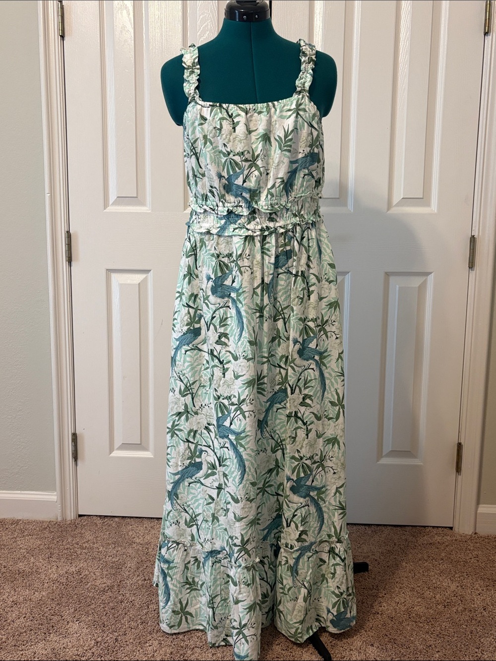 Laura Ashley Tropical Leaf Maxi Dress